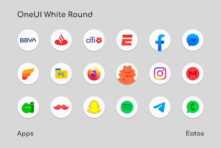 OneUI 3 White – Round Icon Pack APK (PAID) Download 9