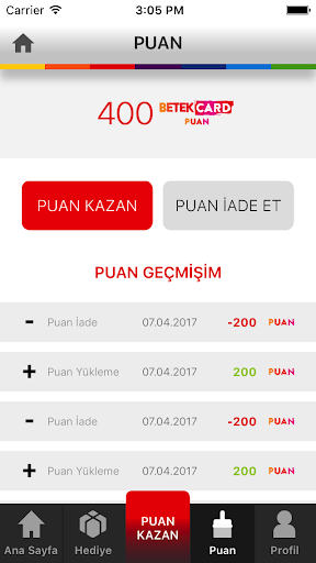 Betek Card Screen 3