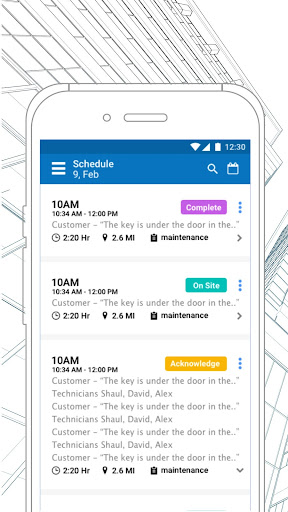 Android application Service Edge screenshort