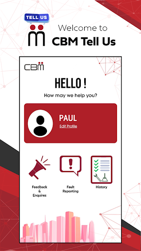 Android application CBM – Tell Us screenshort