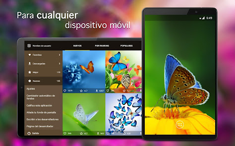 Captura de Pantalla 5 Fondos de pantalla mariposas android