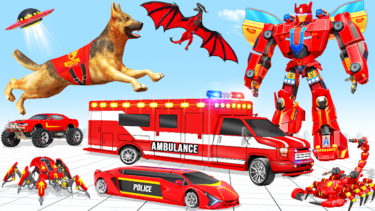 Ambulance Dog Robot Car Game 65 Mod/Apk(unlimited money)download 1
