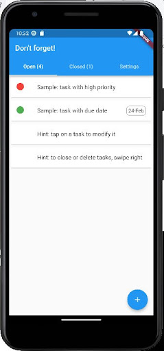 Android application Don't forget! screenshort