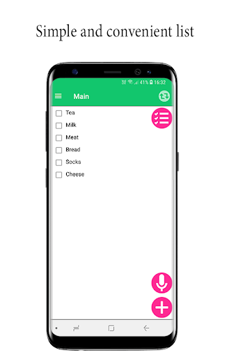 Android application Shopping List S screenshort