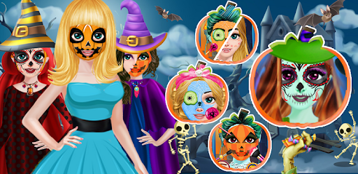 Cute Girl Halloween Makeup Art cover