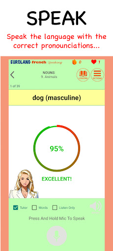 EuroLang: AI Language Learning Screen 2