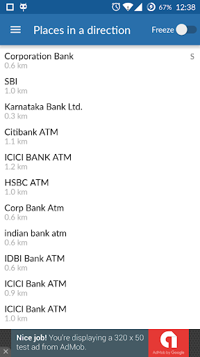 Places in a direction