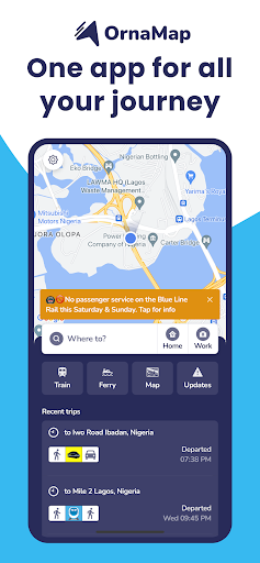 Android application OrnaMap: Blue Line Schedule screenshort