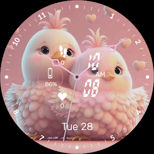 Cute Pink Watch Face L67