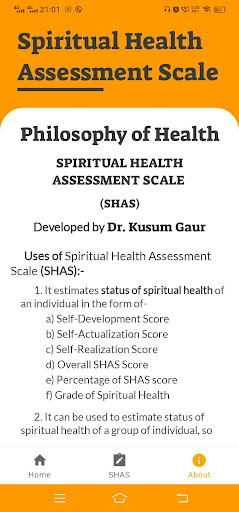 SHAS : Spiritual Health Tool Screen 3