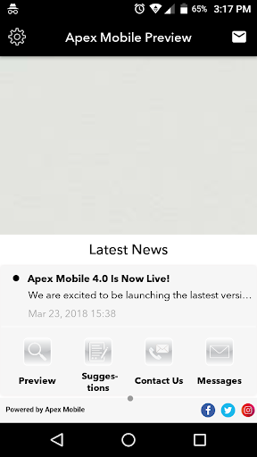Android application Apex Mobile Preview screenshort