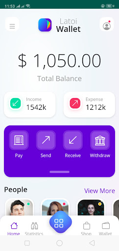 Android application Latoi Wallet screenshort