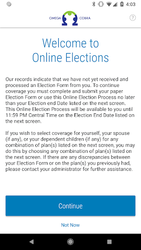 Android application Omega Pay screenshort