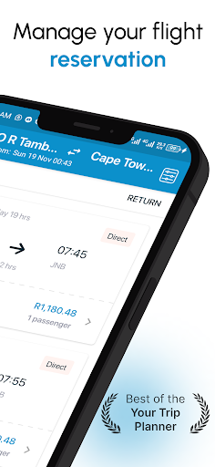 Online Transport: Book Flights Screen 3