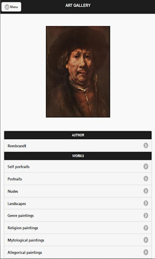 Android application Rembrandt - Art Gallery screenshort