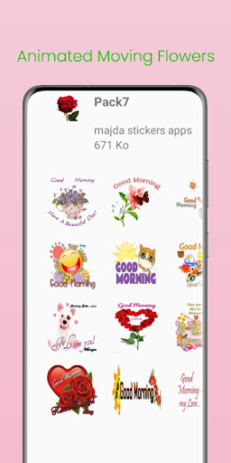 Moving Good Morning Animated Stickers for WhatsApp
