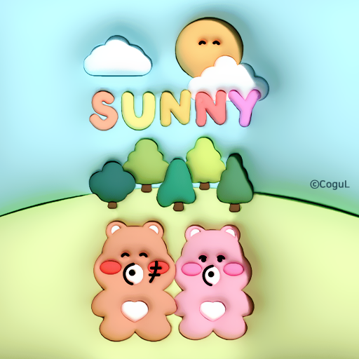 카카오톡 테마 - 3D 엄마곰_그린 logo