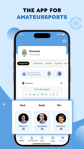 Android application Clava Sports screenshort