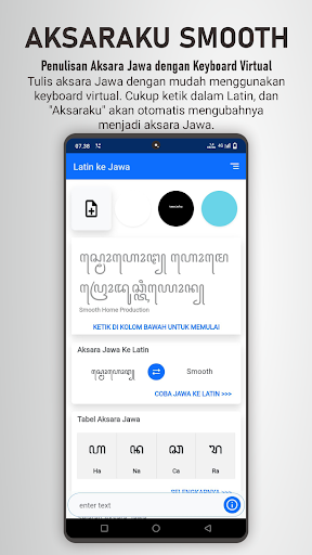 Android application menulis aksara jawa font jawa screenshort