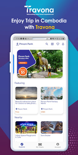 Android application Travona screenshort
