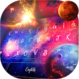 Rainbow Sparkling Galaxy Planet Keyboard icon