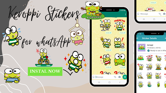 Keroppi Stickers For WhatsApp