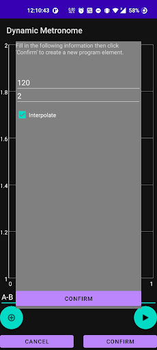 Dynamic Metronome Screen 2