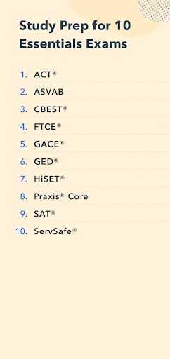 Screenshot of Pocket Prep Essentials