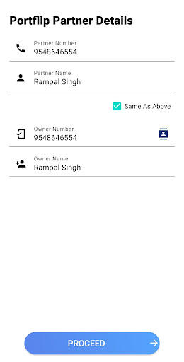 Portflip Partner Driver App Screen 3