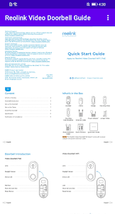 Reolink Video Doorbell Guide