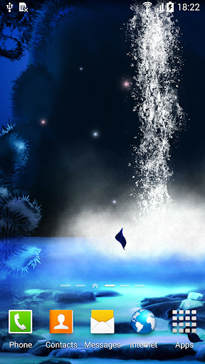 Night 3D Waterfall Wallpaper Screen 2