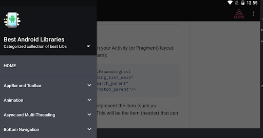Screenshot of Cool Android Libraries