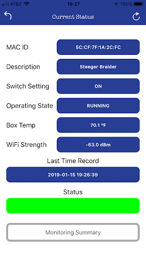MCerberus® Equipment Monitor Screen 2