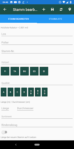 SharpForst Omega Tool Screen 2