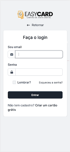 Easycard Cartão visita digital Screen 2