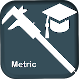 Metric vernier caliper learning tool icon