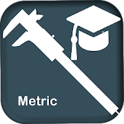 Metric vernier caliper learning tool