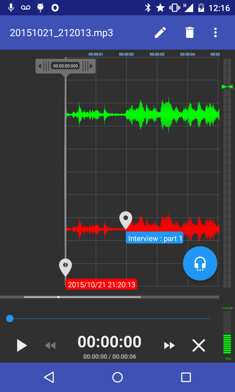 Android application RecForge II Pro - Audio Recorder screenshort