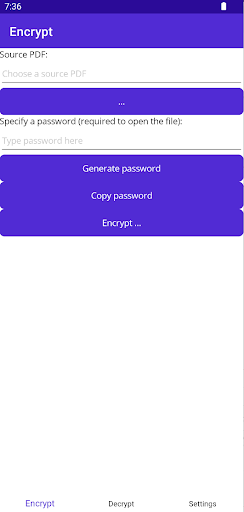 Android application LockPDFy screenshort