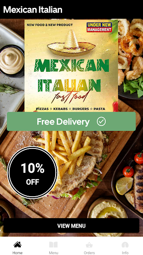 Android application Mexican Italian Liverpool screenshort