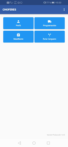 Android application Shalom Choferes screenshort