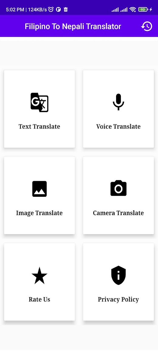 Android application Filipino To Nepali Translator screenshot