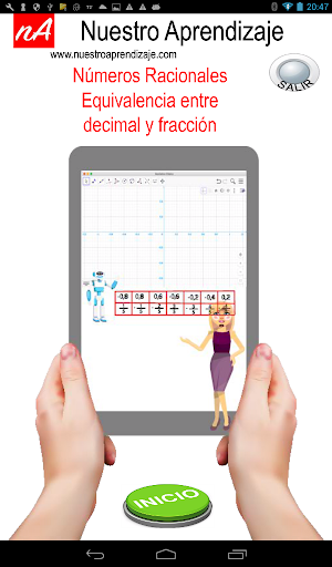 Android application Numeros Racionales Equivalenci screenshort
