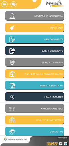 Android application KeyHealth screenshort