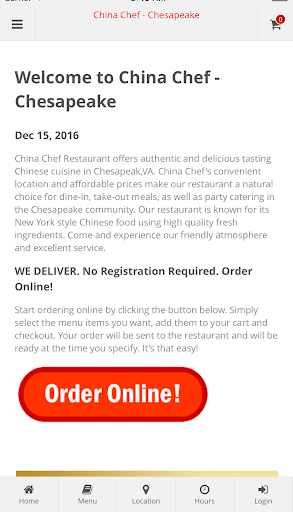China Chef - Chesapeake Screenshot 1 - AppWisp.com