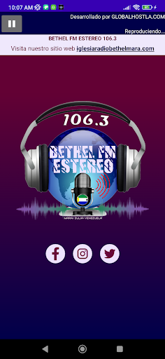 Android application BETHEL FM ESTEREO 106.3 screenshort