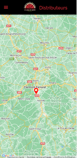 Android application Les Pizzas de Sylvain screenshort