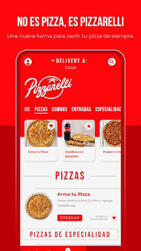 Android application Pizzarelli screenshort