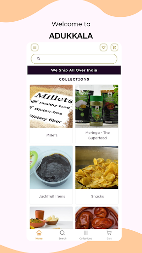 Android application Adukkala Online screenshort