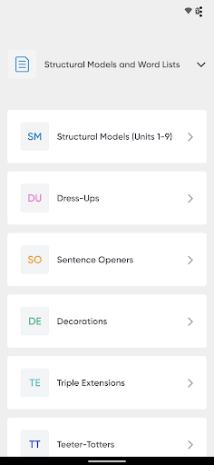 IEW Writing Tools Screen 2